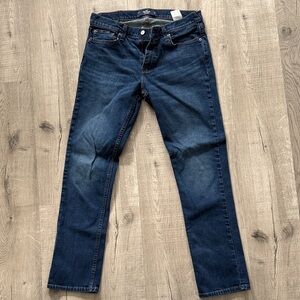 Hollister Men's Dark Blue Straight Jeans